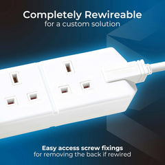 Two Socket Heavy Duty Extension Lead 4m Unswitched