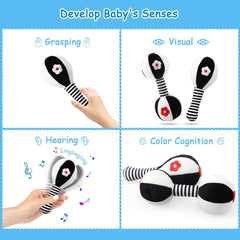 Joy Life High Contrast Baby Rattle Toys – Soft Sensory Gift for Newborns, Boys & Girls 0–12 Months