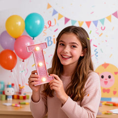 Light Up Letter D LED Pink Night Light