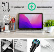 Portable USB Rechargeable Handheld Fan 5 Speeds