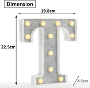 Glitter LED Letter Light T Remote Color Changing