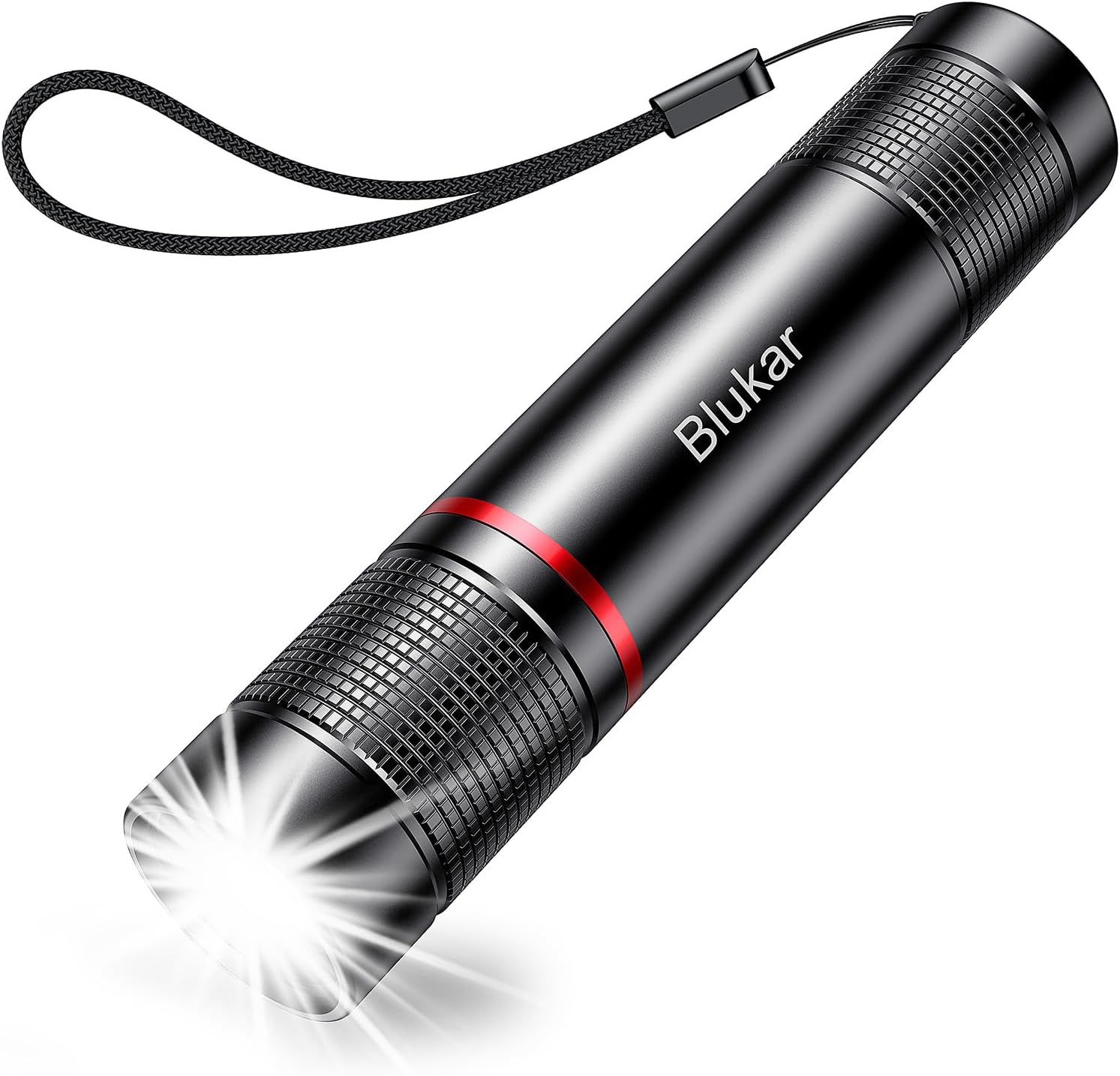 Super bright LED flashlight zoomable focus