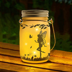 Solar Fairy Lantern, Waterproof Frosted Glass Mason Jar Lights, LED Hanging Lamp for Table, Yard, Garden, Patio, Multicolor