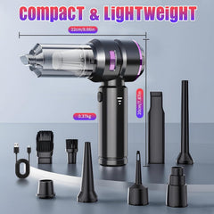 Nctoberows Cordless Handheld Vacuum Cleaner 22000Pa Black Purple