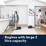 Powerful 850W Cyclonic Bagless Cylinder Vacuum Cleaner with Long Reach Hose, H13 HEPA Filter & 2L Capacity – HP310HM