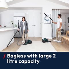 Powerful 850W Cyclonic Bagless Cylinder Vacuum Cleaner with Long Reach Hose, H13 HEPA Filter & 2L Capacity – HP310HM