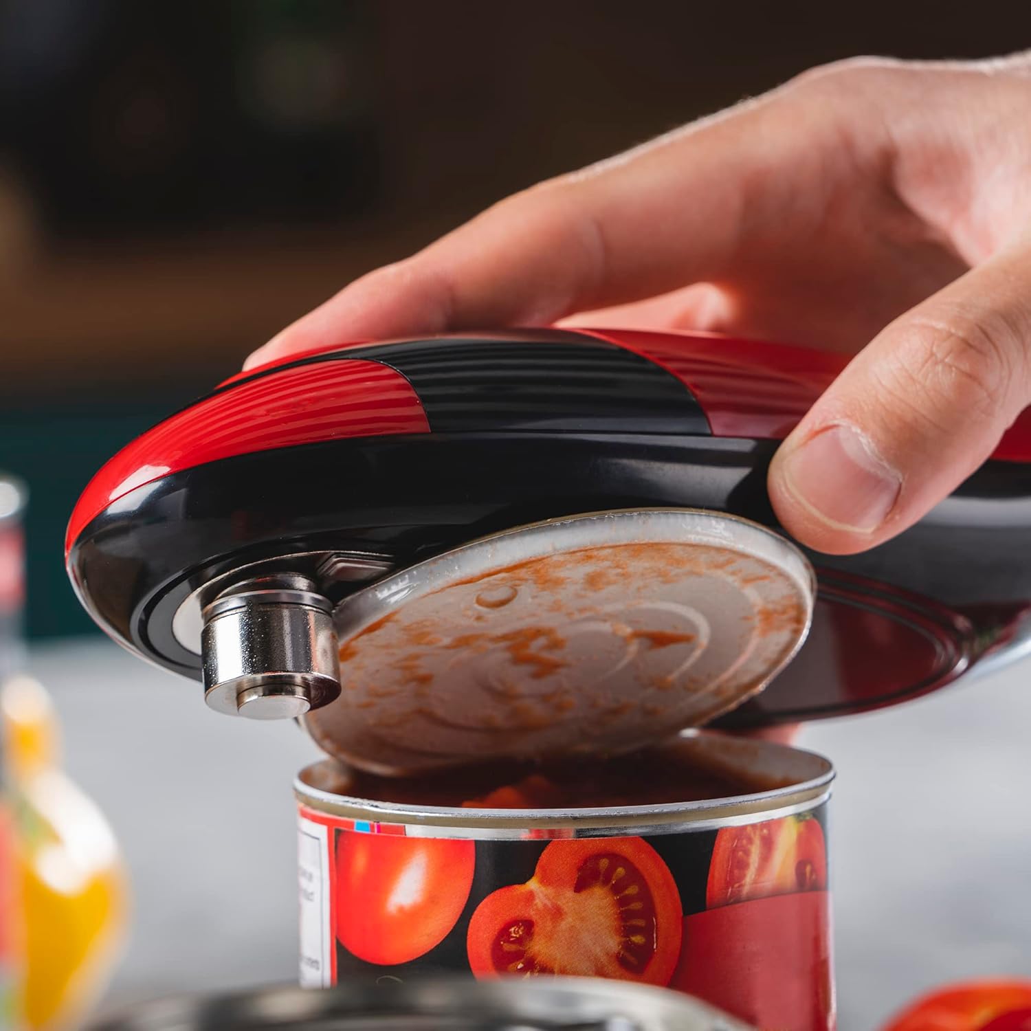 Cooks Professional Electric Can Opener – Cordless Red & Black