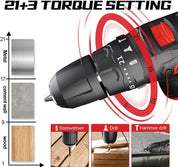 12V Cordless Hammer Drill Driver Kit