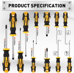 13-Piece Screwdriver and Precision Hook Set