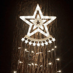 350 LED Outdoor Christmas Tree Lights with Star – Pure White