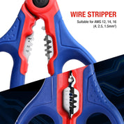 WORKPRO Electricians Scissors with Wire Stripper, 6-1/2 INCH(163MM), Multi-Function Stainless Steel Electricians Shears with Belt Clip Sheath