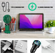Foldable USB Handheld Fan 5 Speeds LED Display