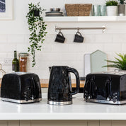 Russell Hobbs Honeycomb 4 Slice Toaster – Extra Wide Slots, 6 Browning Levels, High Lift, Frozen/Cancel/Reheat, 1500W, Black Gloss Finish