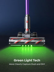 Cordless Vacuum Cleaner 600W 50KPA Stick Hoover with Touch Screen, 65Min Runtime, Wall Mount Rechargeable Lightweight for Pet Hair & Carpet