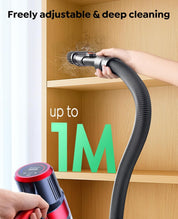 SunSare Cordless Vacuum Cleaner 600W/50KPa Powerful Suction, 65Mins Runtime with Touchscreen AUTO Mode, 1M Hose, Anti-Tangle, Self-Standing & Wall-Mounted Stick Vacuum for Carpet, Floor & Pet Hair