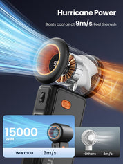 Portable Handheld Fan 5000mAh Stepless Turbo USB Mini