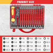 Insulated Screwdriver Set, 26-Piece 1000V Insulated Electrician Tool Set with Voltage Tester, Magnetic Tips Electrical Screwdriver Set with Case, Interchangeable Blades