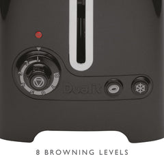 2 Slice Longslot Toaster 2000W – High Gloss Black Trim | Extra Wide 36mm Slots | Bagel & Defrost Settings | Warming Rack