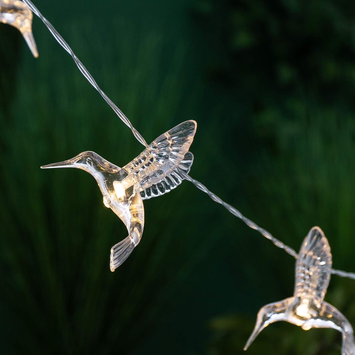 10 LED Hummingbird Solar Garden Fairy String Lights – Warm White, Ideal for Outdoor Decoration