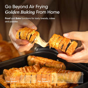 Air Fryer TurboBlaze 6L – Compact Oil-Free Cooker with 9 Functions, 5 Fan Speeds, 110+ Recipes, Non-Stick & Dishwasher Safe