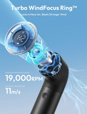 Aecooly Portable Handheld Fan, Powerful Turbo Mini Fan,15H Max Cooling Time,19000 RPM High Speed Aero Pro,6 Speeds Aluminum Case, Pocket Rechargeable Personal Small Travel GIfts for Women Men -Black