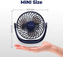 OCOOPA USB Desk Table Fan with Strong Airflow & Quiet Operation, Portable Cooling Fan Speed Adjustable 360°Rotatable Head for Home Office Bedroom Table and Desktop