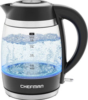 1.8L 3000W Electric Glass Kettle – Fast Boil Hot Water Boiler | Auto Shut Off | LED Indicator | Boil-Dry Protection | BPA-Free
