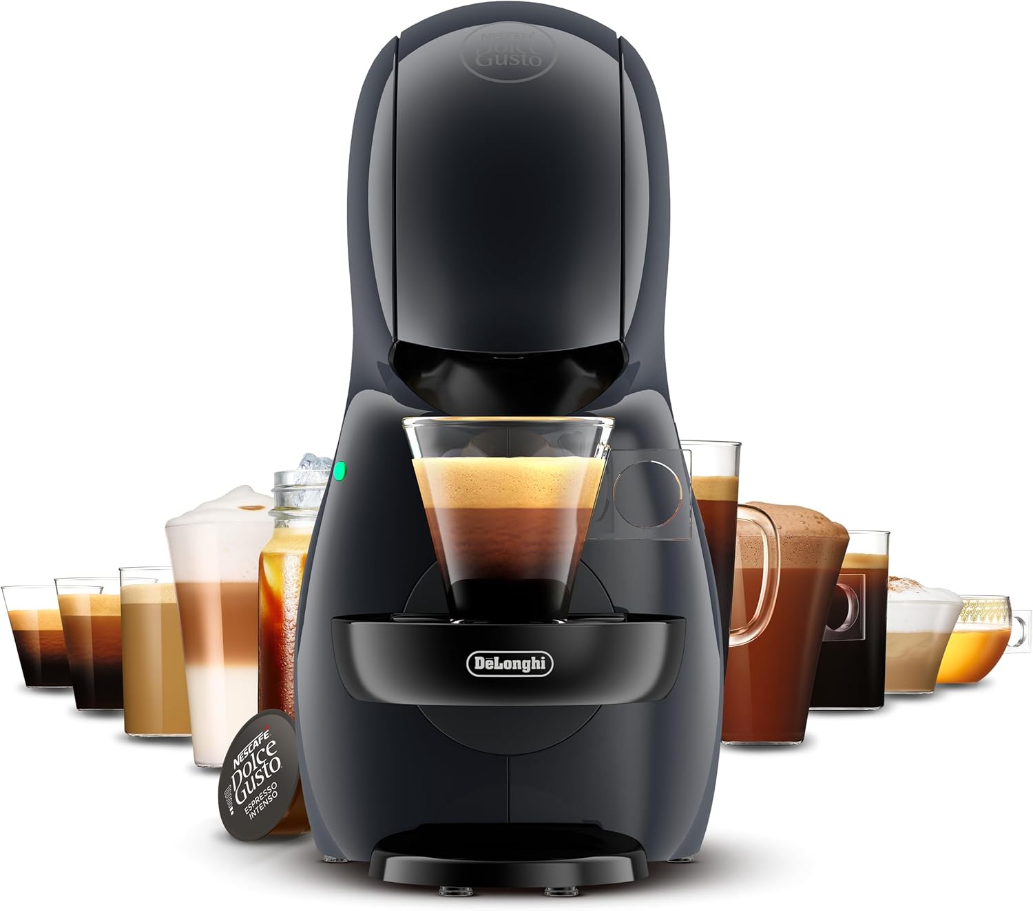 Nescafé Dolce Gusto Piccolo XS Compact Coffee Capsule Machine 15 Bar Pressure with Auto Shut-Off, Hot & Cold Beverage Maker, Black