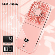 Folding Handheld USB Rechargeable Mini Fan – Pink