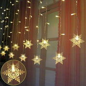 Decorative snowflake lights for Christmas backdrop