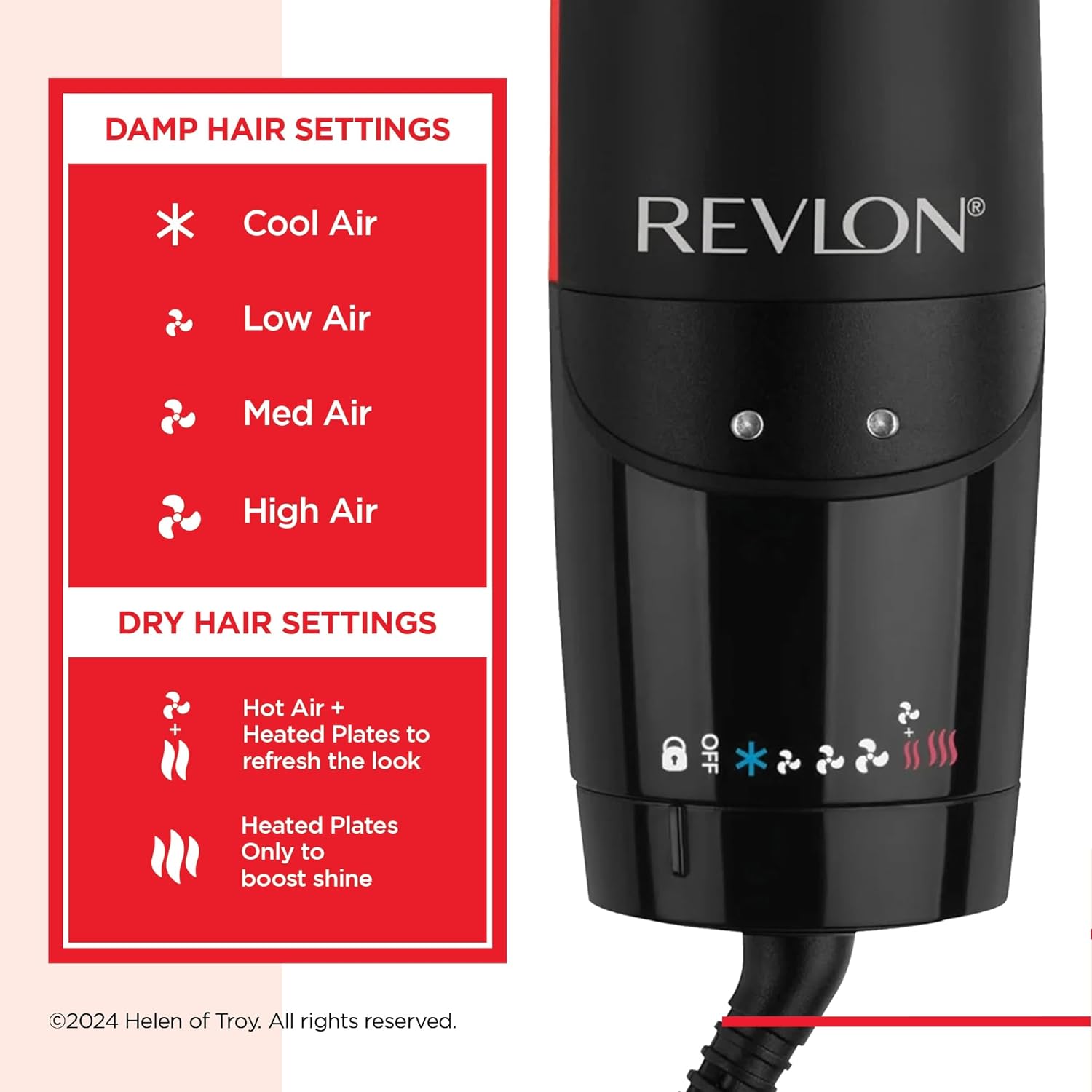 One-Step Air Straight 2-in-1 Dryer & Straightener – Hot Air with Argan Oil Shine Boost