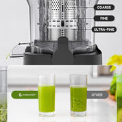 Cold Press Juicer 1.8L 142mm Chute Slow Masticating Machine