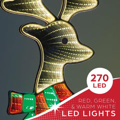Decorative reindeer infinity light for shelf display