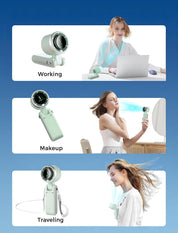 MERTTURM Portable Handheld Fan with LED Display 5 Speeds