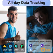 Smart Watch 1.95" HD – Bluetooth Calls, 112+ Sports Modes, Fitness Tracker, IP68 Waterproof