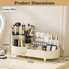 360° Rotating Makeup Organizer – Cosmetic Storage Display for Vanity, Dresser & Bathroom