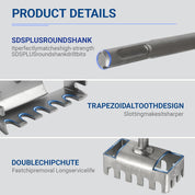 1 PCS Square Hole Cutter for Electrical Box (19.0×8.6×4.5 cm), Concrete High-Strength SDS Plus Square Hole Punch, Hole Bit Applicable to Brick, Concrete, Cement