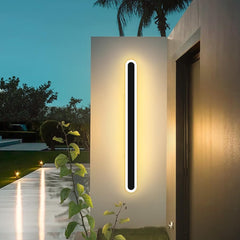 Outdoor Modern Wall Light - 60CM, 18W 1100LM Long Strip Wall Sconce with 3000K Warm White Light, IP65 Rainproof for Porch, Garden, Patio, and Garage