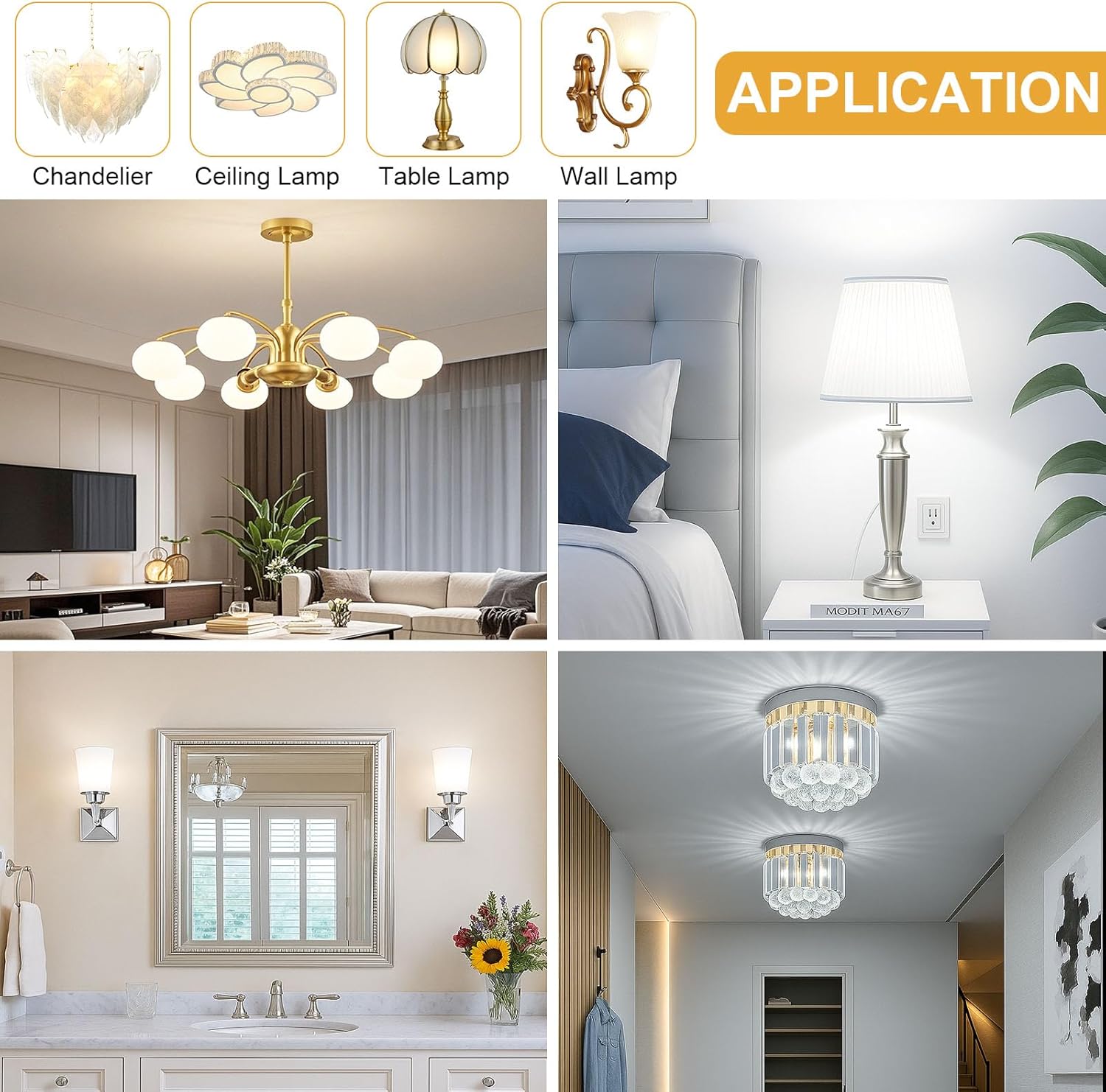 3W G9 LED Bulbs Cool White 580LM, 6000K Energy Saving Light Bulbs Equivalent to 40W Halogen, No Flicker Capsule GU9 LED Bulb for Home Lighting Decor, Chandelier, Not Dimmable, 220-240V,4 Pack