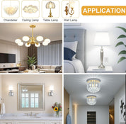 3W G9 LED Bulbs Cool White 580LM, 6000K Energy Saving Light Bulbs Equivalent to 40W Halogen, No Flicker Capsule GU9 LED Bulb for Home Lighting Decor, Chandelier, Not Dimmable, 220-240V,4 Pack
