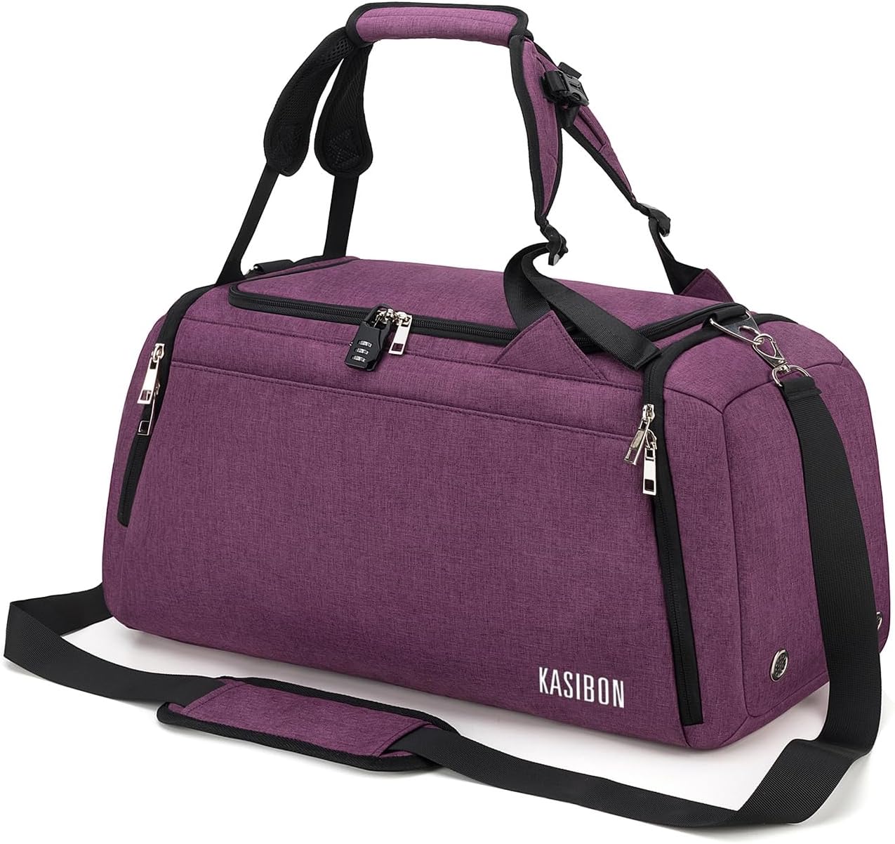 42L Waterproof Gym Duffel Bag with Shoe Compartment, Wet Pocket & Lock – Unisex