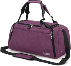 42L Waterproof Gym Duffel Bag with Shoe Compartment, Wet Pocket & Lock – Unisex