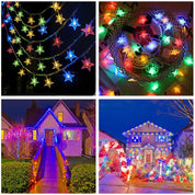 Star String Lights, 40 LED 19.6FT Battery Operated Fairy Lights, Waterproof Christmas Star Lights with 2 Modes for Indoor/Outdoor Wedding, Party, Garden & Holiday Decorations (Colorful)