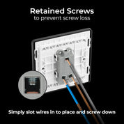 2 Way Screwless Satin Brass Light Switch