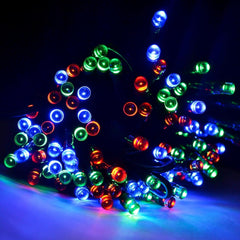 65.62ft/ 20m 200 LED Solar Lights Outdoor Garden Fairy String Lights Blue Christmas Tree Lights Waterproof 8 Modes