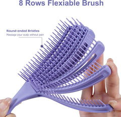 Detangle Hair Brush for Curly Hair – Vent Brush for Styling, Reduces Knots & Breakage