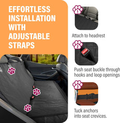 4-Layer Dog Car Seat Protector – Waterproof, Scratchproof & Comfortable Travel Cover
