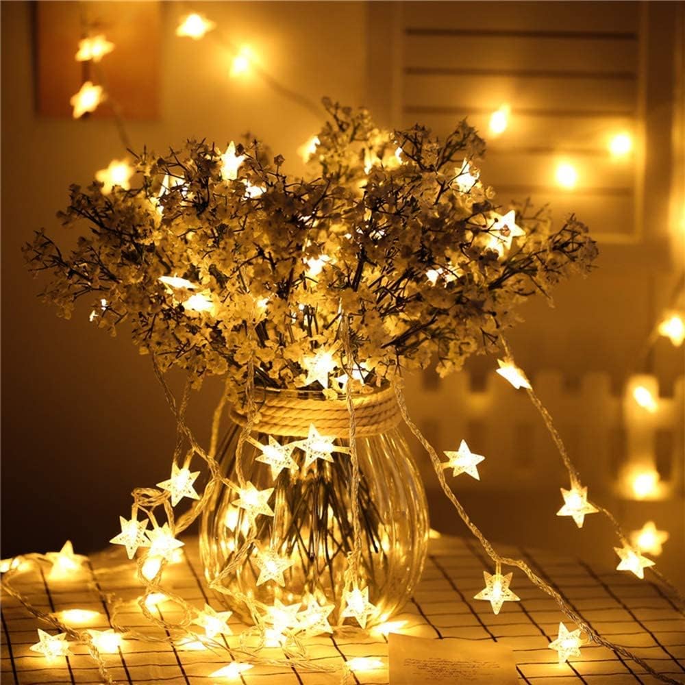 Clerance Sale -LED String Lights, Mains Powered 20 LED Star Christmas Lights with Remote Control 300cm, 8 Modes Fairy Lights for Girls Bedroom, Xmas Lights for Christmas Decoration Indoor Outdoor