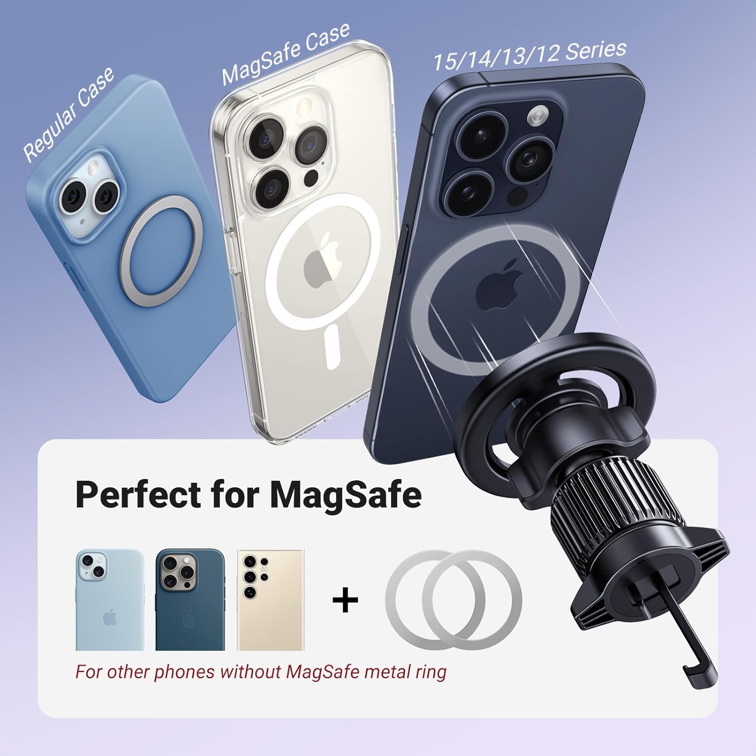 UGREEN MagSafe Car Mount for Air Vent – Magnetic Phone Holder Black