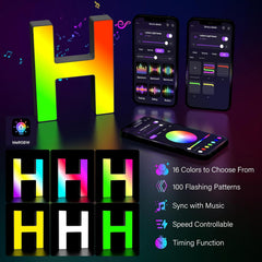 RGB LED Letter Light H USB APP Control